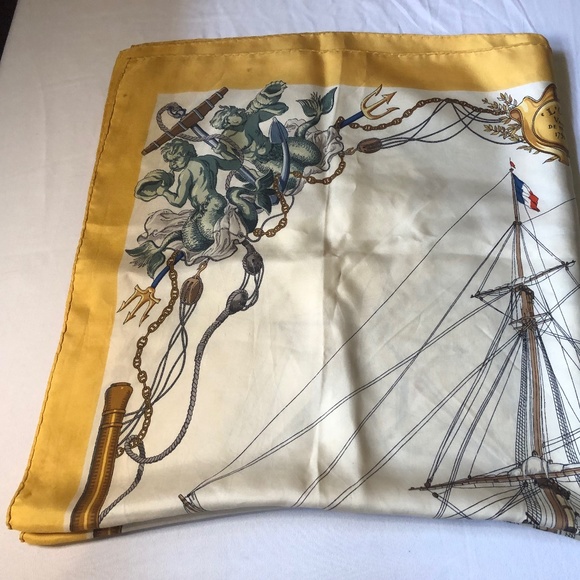 Vintage Hermes Scarf - L’Ocean Vaisseau de 118 Canons - Picture 4 of 8